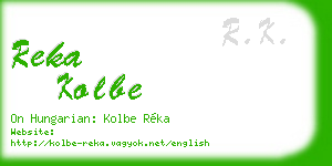 reka kolbe business card